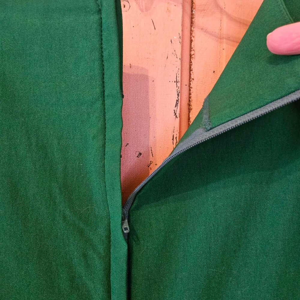 Unique Vintage Delores 1950s Emerald Green Swing Dress XXL - Picture 6 of 10